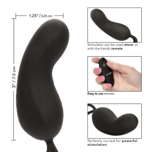 Calexotics Silicone Remote Rechargeable Curve Vibrator